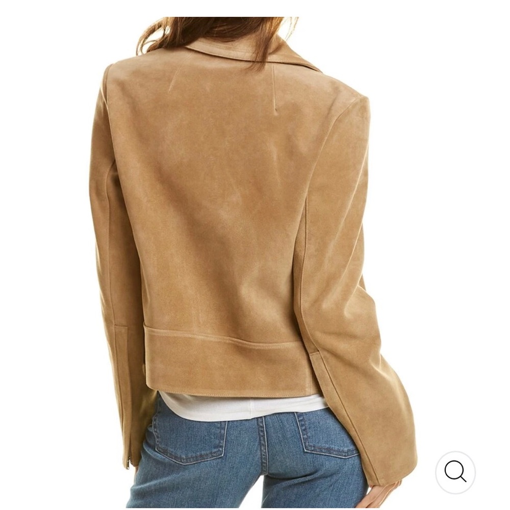 NWT Theory Suede Moto Jacket in Taupe - Picture 14 of 14